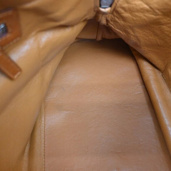 CHRISTIAN DIOR Logo Hand Bag Leather Brown Italy SHW - Picture 10 of 16